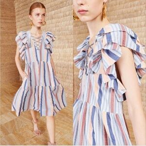 Ulla Johnson Leonie Seersucker Dress 6 /8